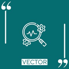 Poster - analytic vector icon Linear icon. Editable stroked line