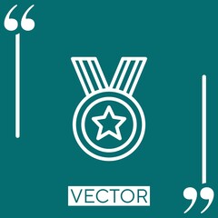 Poster - award vector icon Linear icon. Editable stroked line