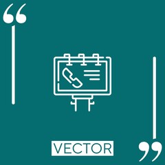 Poster - banner vector icon Linear icon. Editable stroked line