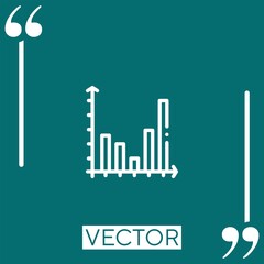 Poster - bar chart vector icon Linear icon. Editable stroked line