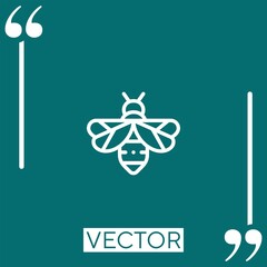 Poster - bee vector icon Linear icon. Editable stroked line