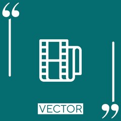 Poster - camera roll vector icon Linear icon. Editable stroked line
