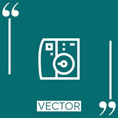 Poster - camera vector icon Linear icon. Editable stroked line