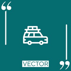 Poster - car vector icon Linear icon. Editable stroked line