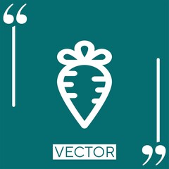 Poster - carrot vector icon Linear icon. Editable stroked line