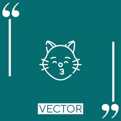 Poster - cat   vector icon Linear icon. Editable stroked line