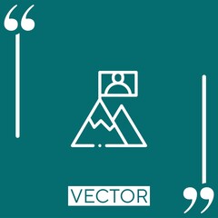 Poster - challenge vector icon Linear icon. Editable stroked line