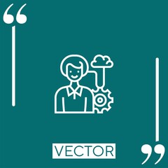 Poster - characteristic vector icon Linear icon. Editable stroked line