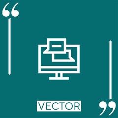 Poster - chat vector icon Linear icon. Editable stroked line