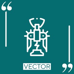 Poster - corkscrew vector icon Linear icon. Editable stroked line