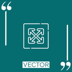 Poster - maximize vector icon Linear icon. Editable stroked line