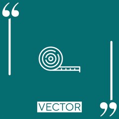 Poster - measuring tape vector icon Linear icon. Editable stroked line