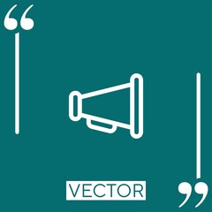 Poster - megaphone vector icon Linear icon. Editable stroked line