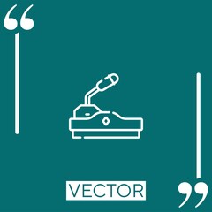 Poster - microphone vector icon Linear icon. Editable stroked line