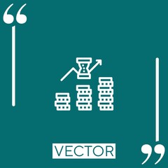 Poster - money growth vector icon Linear icon. Editable stroked line