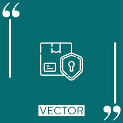 Poster - package vector icon Linear icon. Editable stroked line