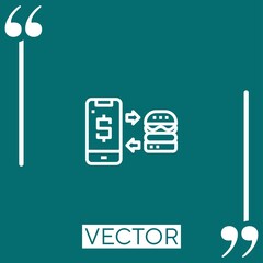 Poster - payment vector icon Linear icon. Editable stroked line