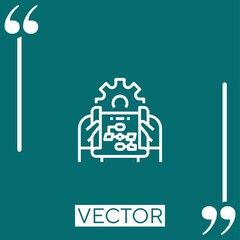 Poster - planning strategy vector icon Linear icon. Editable stroked line
