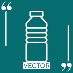 Poster - plastic bottle vector icon Linear icon. Editable stroked line
