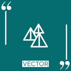 Poster - pyramids vector icon Linear icon. Editable stroked line