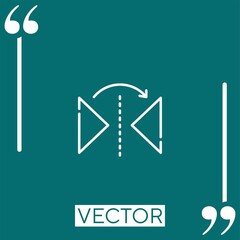 Poster - reflect vector icon Linear icon. Editable stroked line