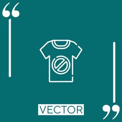 Poster - tshirt vector icon Linear icon. Editable stroked line