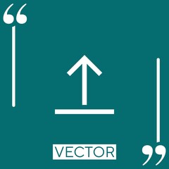 Fototapete - upload vector icon Linear icon. Editable stroked line