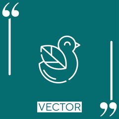 Poster - bird vector icon Linear icon. Editable stroked line