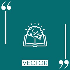 Poster - book vector icon Linear icon. Editable stroked line