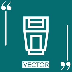 Poster - camera flash vector icon Linear icon. Editable stroked line