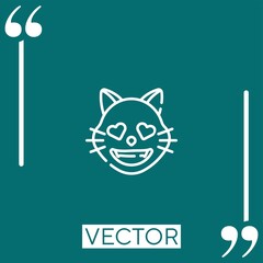 Poster - cat   vector icon Linear icon. Editable stroked line