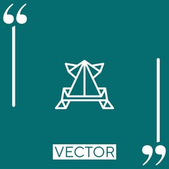Poster - origami vector icon Linear icon. Editable stroked line
