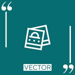 Poster - photo vector icon Linear icon. Editable stroked line