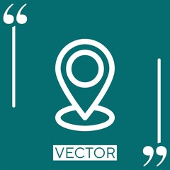 Poster - place vector icon Linear icon. Editable stroked line