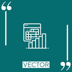 Poster - predict vector icon Linear icon. Editable stroked line