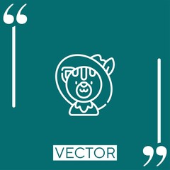 Poster - puss in boots vector icon Linear icon. Editable stroked line