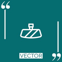 Poster - rearview mirror vector icon Linear icon. Editable stroked line