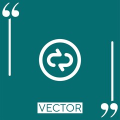 Poster - repeat vector icon Linear icon. Editable stroked line