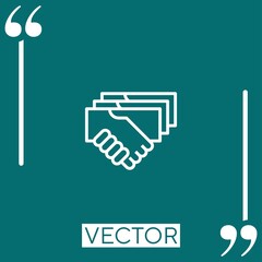 Poster - repetition vector icon Linear icon. Editable stroked line