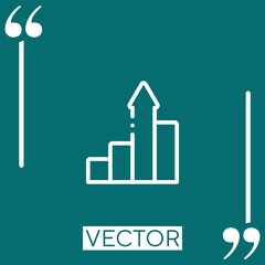 Poster - rise vector icon Linear icon. Editable stroked line