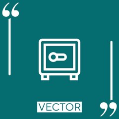Poster - safety box vector icon Linear icon. Editable stroked line