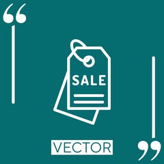 Poster - sale vector icon Linear icon. Editable stroked line