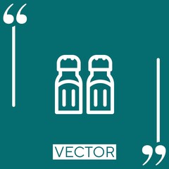 Poster - salt and pepper vector icon Linear icon. Editable stroked line