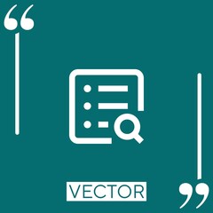 Poster - search vector icon Linear icon. Editable stroked line