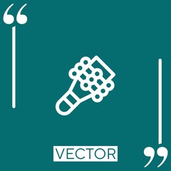 Poster - shake vector icon Linear icon. Editable stroked line