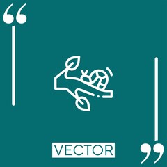 Poster - caterpillar vector icon Linear icon. Editable stroked line