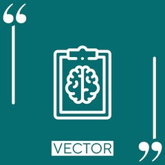 Poster - clipboard vector icon Linear icon. Editable stroked line