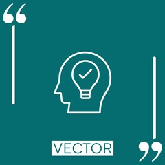 Poster - creative mind vector icon Linear icon. Editable stroked line