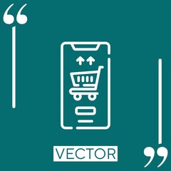 Poster - ecommerce vector icon Linear icon. Editable stroked line