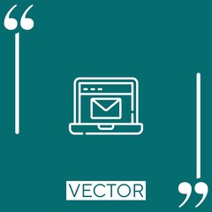 Poster - email vector icon Linear icon. Editable stroked line